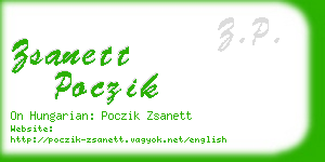 zsanett poczik business card